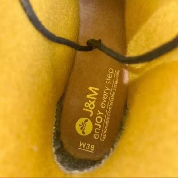 Joy & Mario Yellow Ankle Boots Sz 38 - Picture 4 of 10